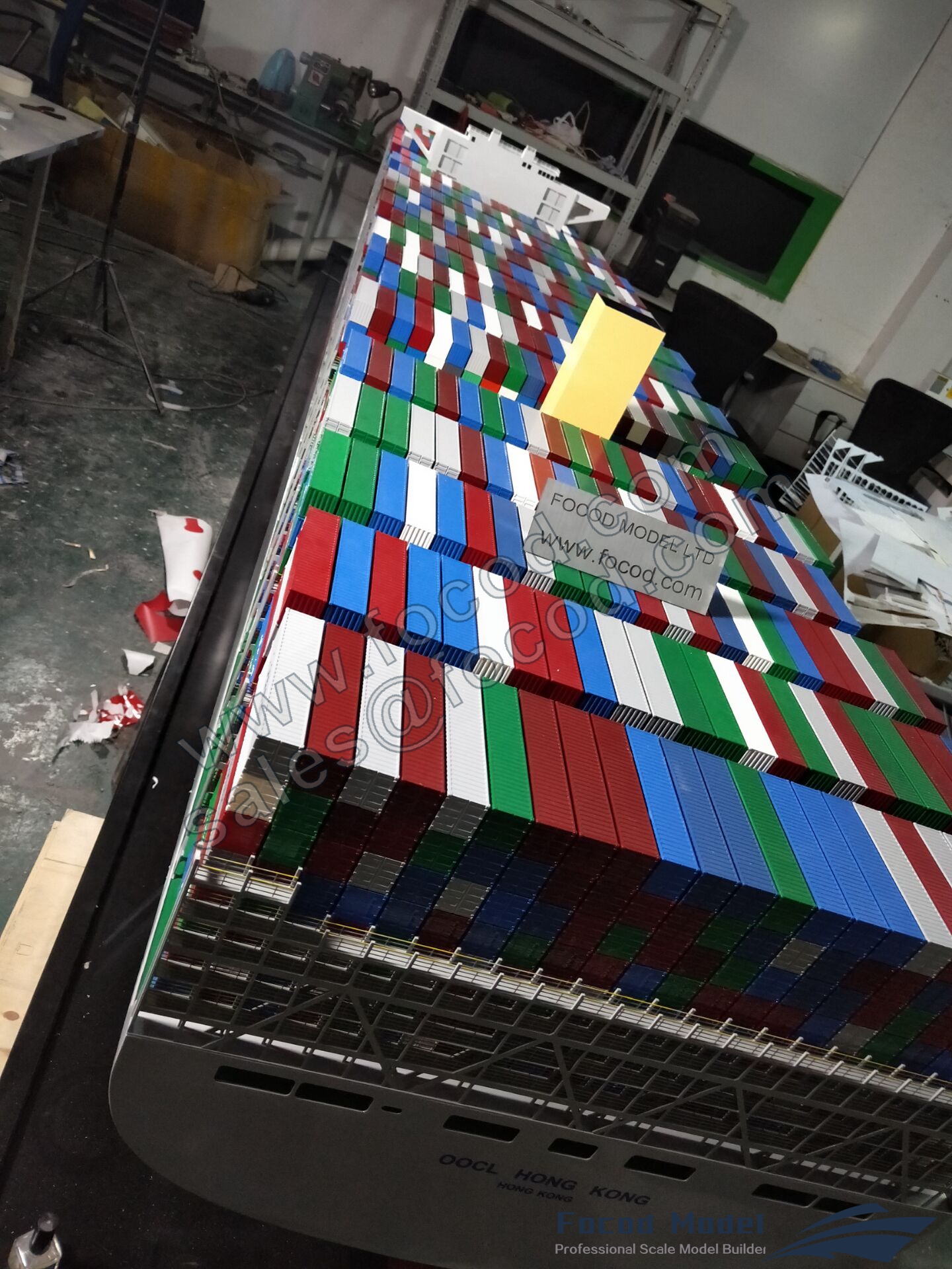 customized model of OOCL Hong Kong (world largest container ship)